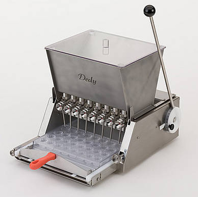 Dedy Truffle Filling Device or Depositor, with 7 or 8 pistons