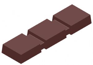 Magnetic Mold - Bar, 3 Blocks