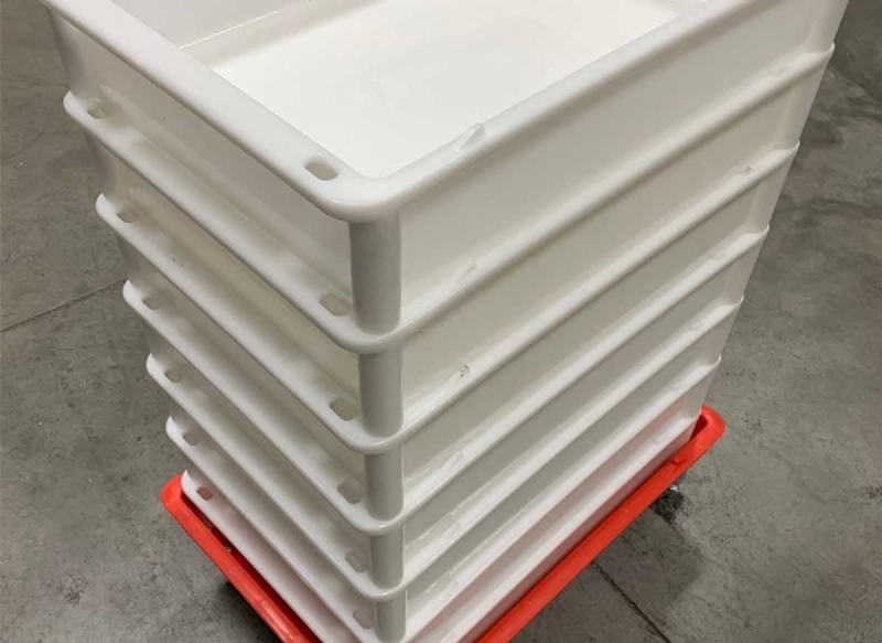Stock Box or Bin, Self-Stacking