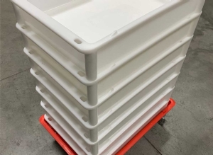 Stock Box or Bin, Self-Stacking