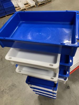 Stock Box or Bin, Self-Stacking