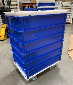 Stock Box or Bin, Self-Stacking