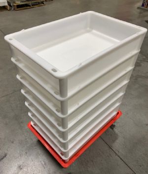 Stock Box or Bin, Self-Stacking