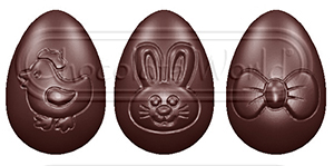 CW1663 - Mold, Small Playful Egg 3 Figures