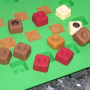 Truffly Made Silicone Truffle Mold, Square, 54 Cavities