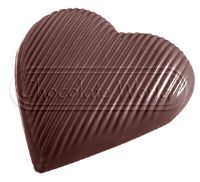 CW1396 - Mold, Striped Heart 118mm
